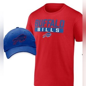 Men’s Buffalo Bills Famatics Brand Tee and Hat Bundle